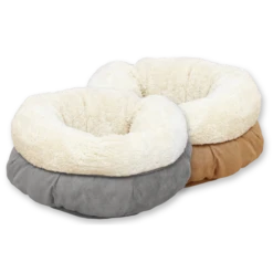 AFP Lambswool Donut Bed TAN Beige -Dierenwinkel 261855