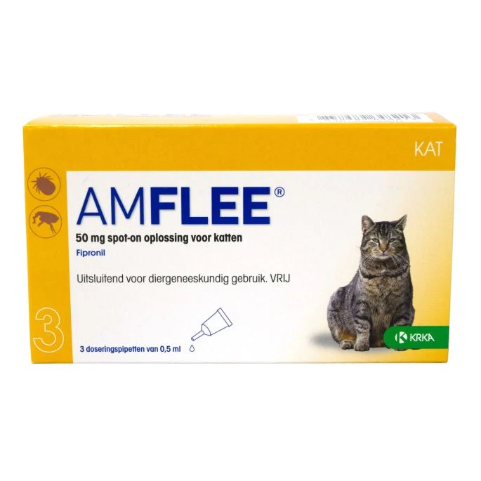 Amflee 50 Mg Spot-on Kat (>1kg) 3 Pipet 4 Amflee 50 Mg Spot-on Kat (>1kg) 3 Pipet - Afbeelding 2