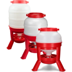 Gaun Pluimvee Voertoren 30 L Rood Hopper Op Pootjes