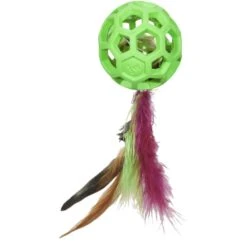 JW Cataction Feather Ball With Bell -Dierenwinkel 263865