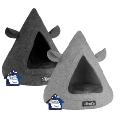Let's Sleep Pet Cave TeePee Grijs