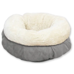 AFP Lambswool Donut Bed Grijs