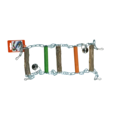 Birrdeeez Cockatiel Bridge Ladder Wood & Chain