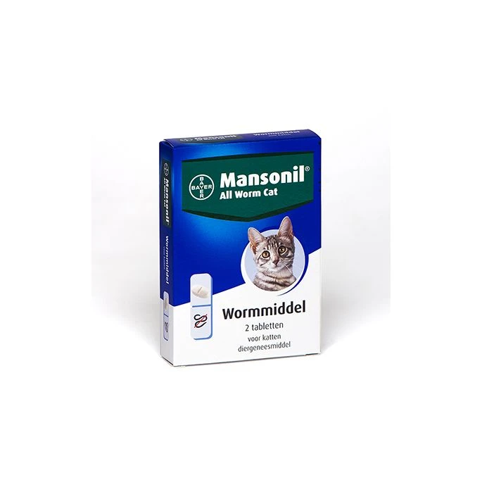 Mansonil All Worm Cat. Verpakking: 2 Tab. 3 Mansonil All Worm Cat. Verpakking: 2 Tab.