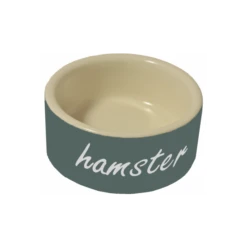 Hamster Eetbak Steen Grijs. Inhoud: 1st. 8 Cm.