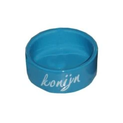 Konijnen Eetbak Steen Blauw. Inhoud: 1st. 12 Cm.